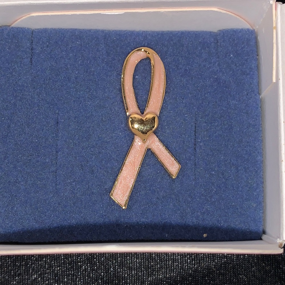 Breast cancer ribbon pin